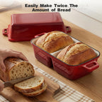Double Dutch Oven for Sourdough Bread Baking, Enameled Cast Iron Dutch Oven