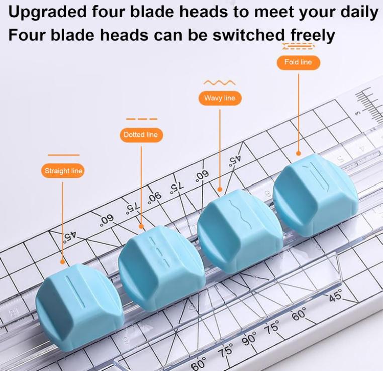 Titanium Paper Trimmer - 3.27in 4-in-1 High Precision Manual Die Cutting Machine with Handle