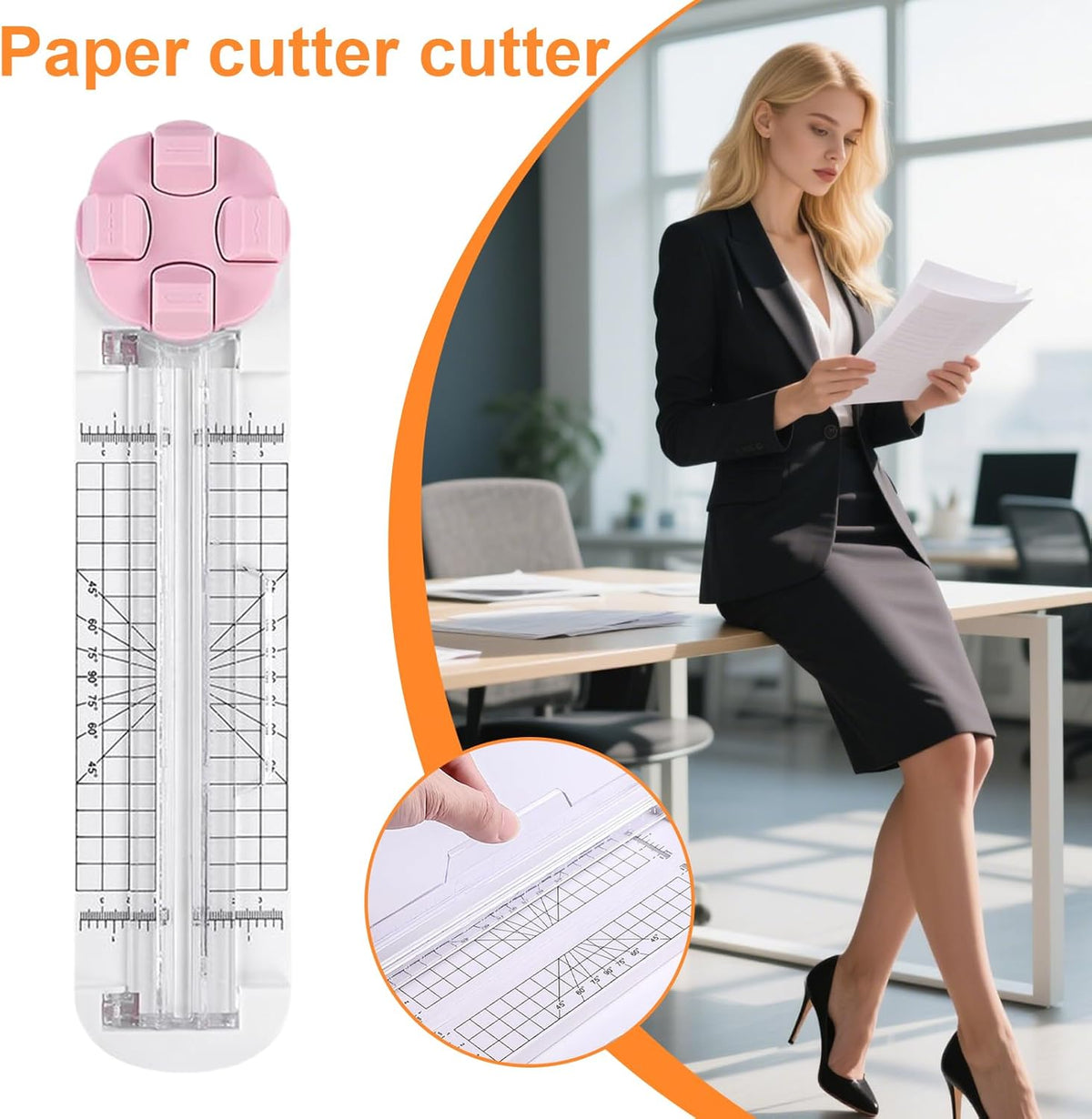 Titanium Paper Trimmer - 3.27in 4-in-1 High Precision Manual Die Cutting Machine with Handle