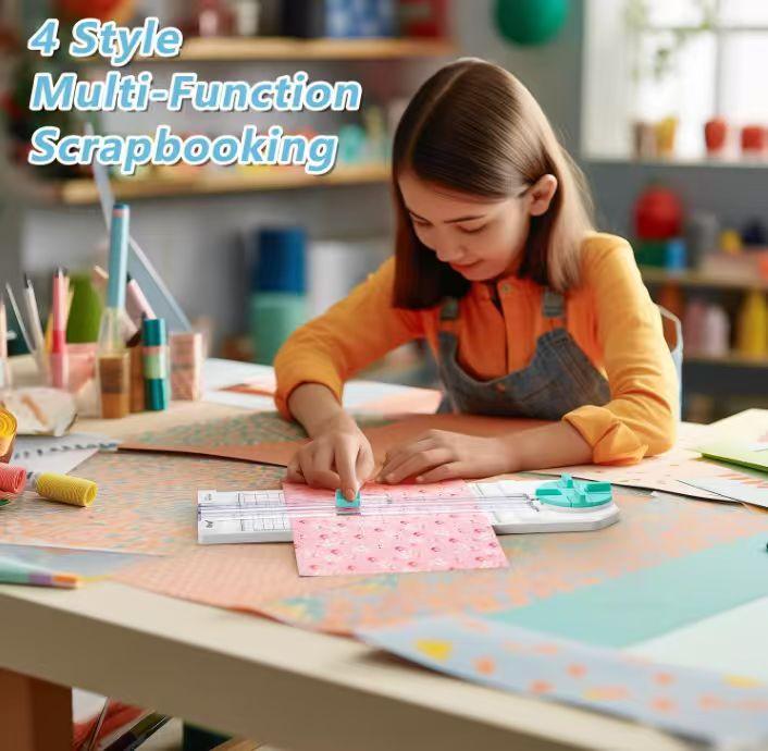 Titanium Paper Trimmer - 3.27in 4-in-1 High Precision Manual Die Cutting Machine with Handle